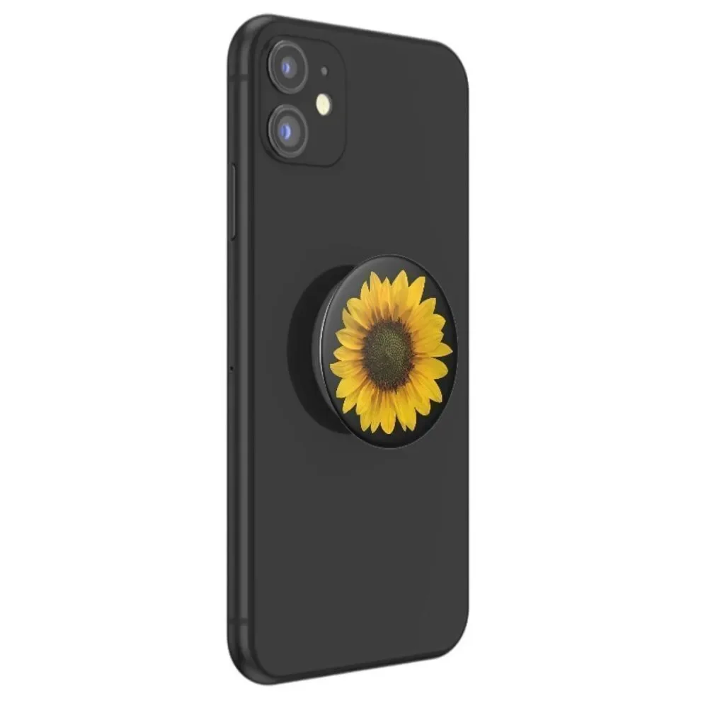 NWT Popsockets Popgrip Black Yellow Seed Money Sunflower Flower New in Package